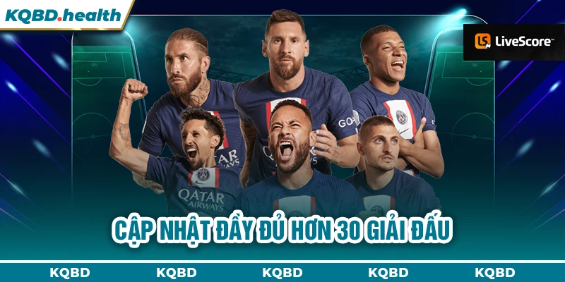 Livescore 24 Cập nhật đầy đủ hơn 30 giải đấu